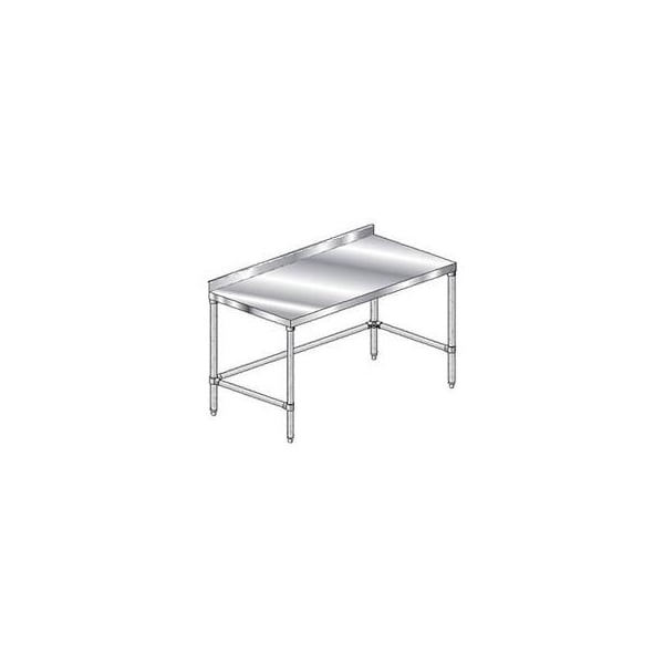 Aero Aero Manufacturing Workbench, 16 Ga. 304 Stainless, 2-3/4" Backsplash, Galv. Legs, 120"Wx30"D 3TGSX-30120 - main